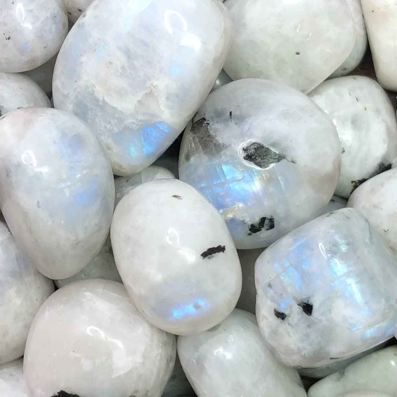 Divine Power Crystal Tumble Original GemStone For Manifestation, Healing and Meditation Rainbow Moonstone